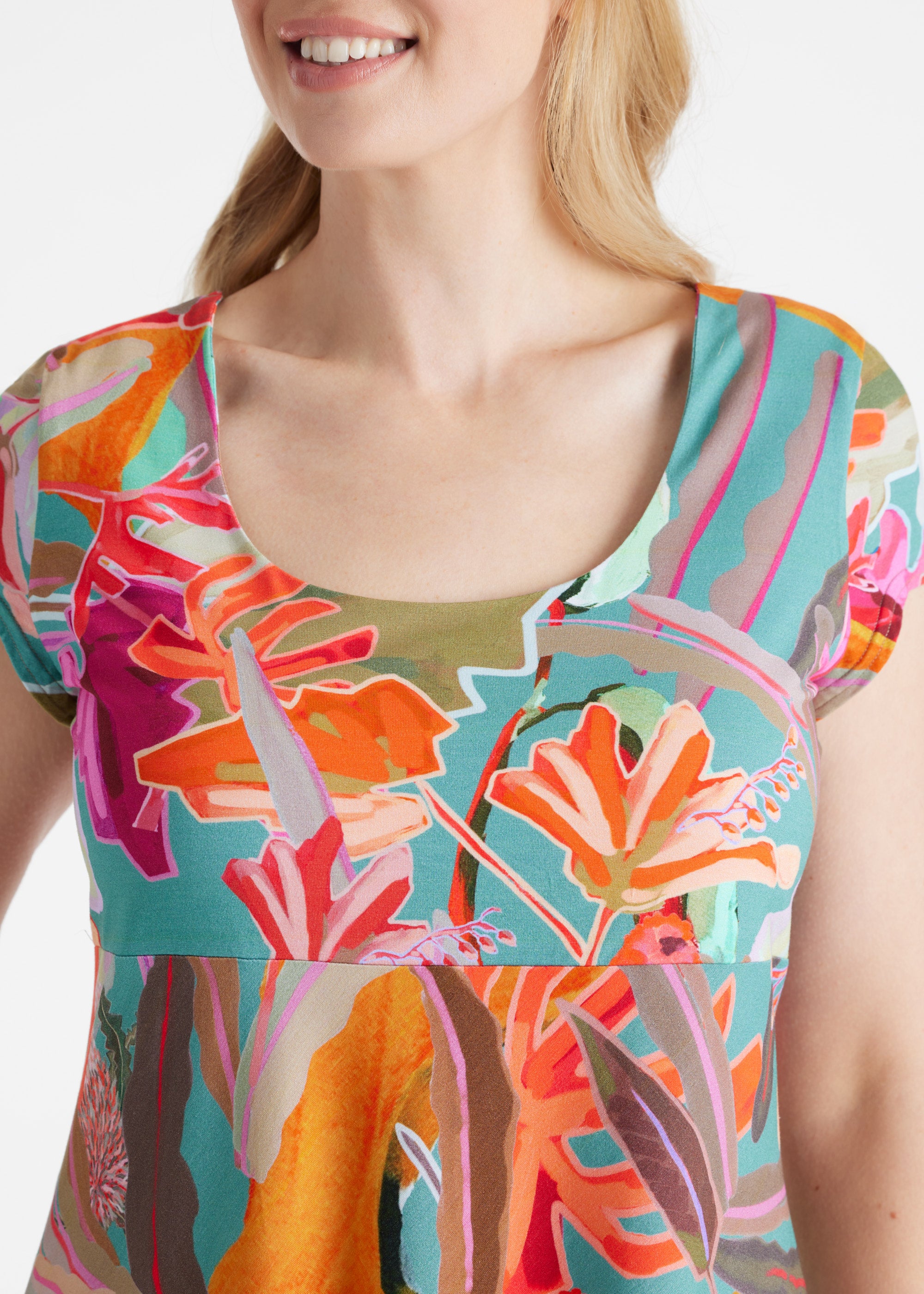 Tailliertes Kleid JOLIVA aus Viskosejersey mit Stretch - FOX'S - Fashion