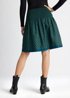 Kurzer One Size Rock LUMIRO-W mit Gummibund und Muster in Petrol