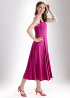 Ausgestelltes Midi - Kleid MYASHI aus Baumwollmix mit Stretch - FOX'S - Fashion