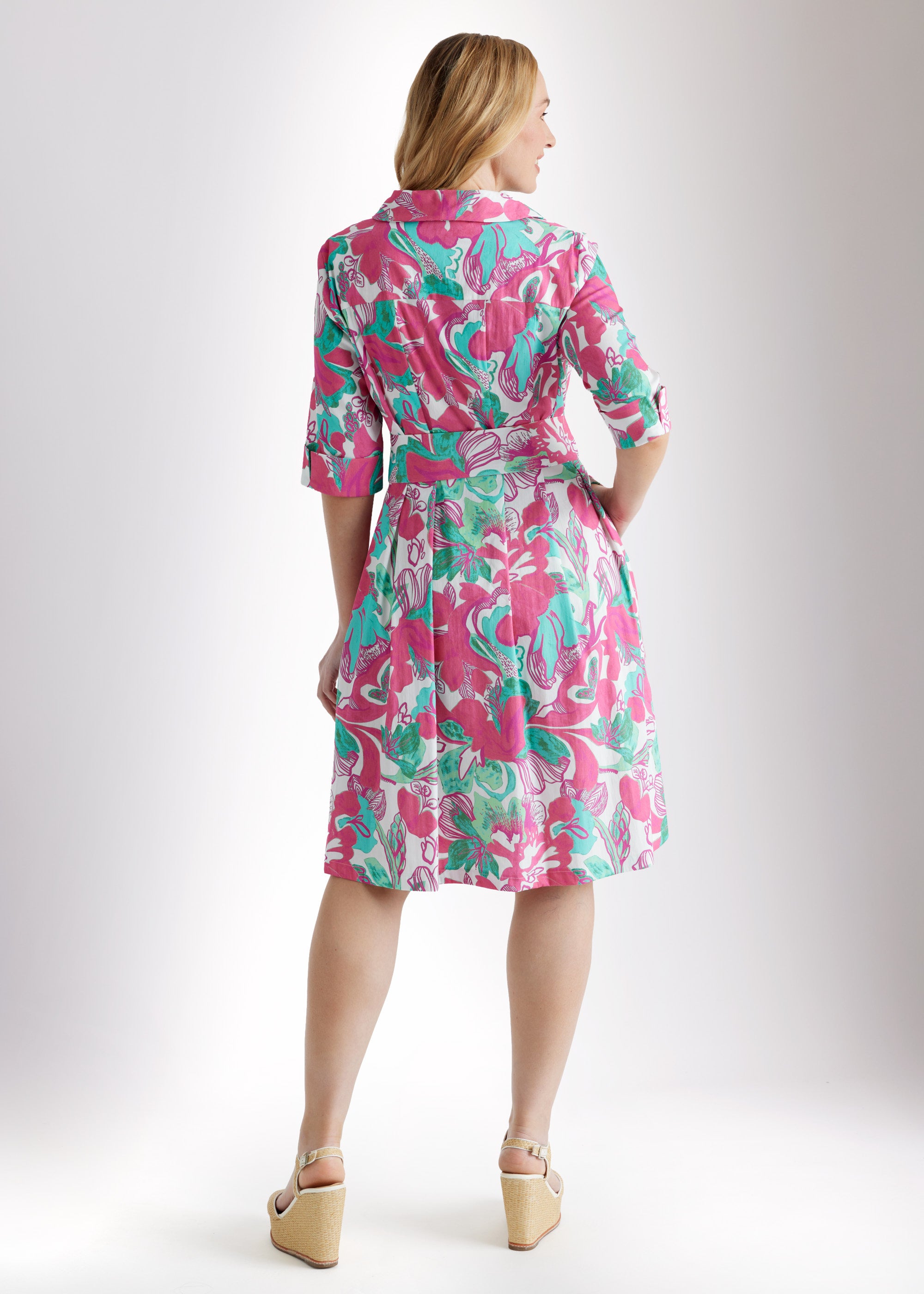 Tailliertes Kleid UDAXI aus Bio - Baumwolle - FOX'S - Fashion