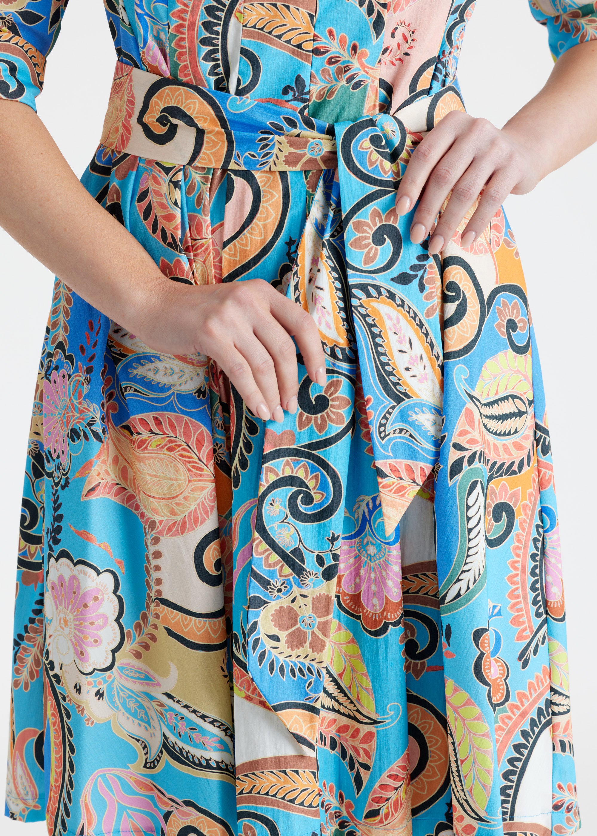 Tailliertes Kleid UDAXI aus Bio - Baumwolle - FOX'S - Fashion