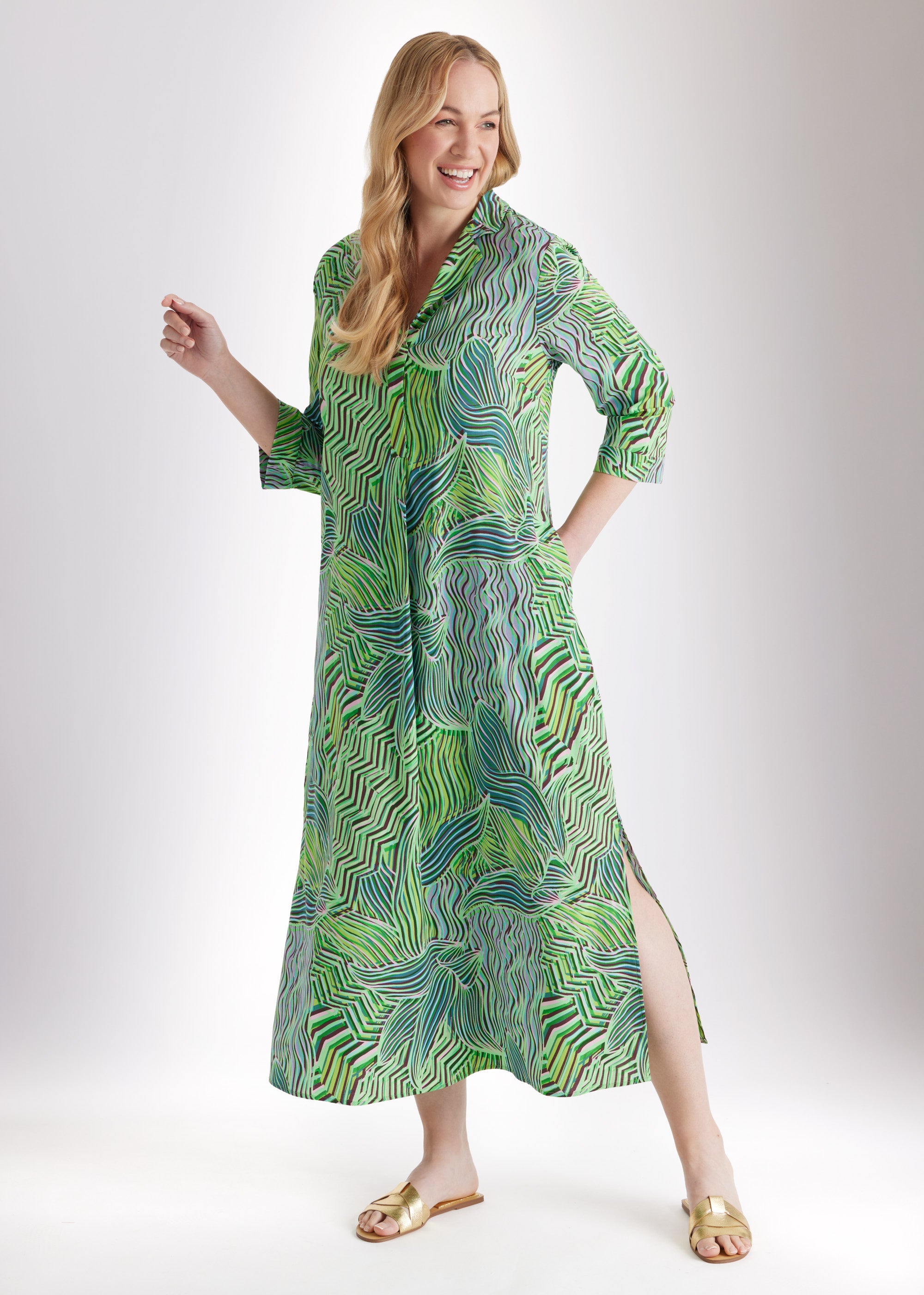Gerades Midi - Kleid WOTALI aus Viskose - FOX'S - Fashion