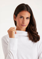 Bluse BARISCO mit Wasserfallkragen und langem Arm - FOX'S - Fashion