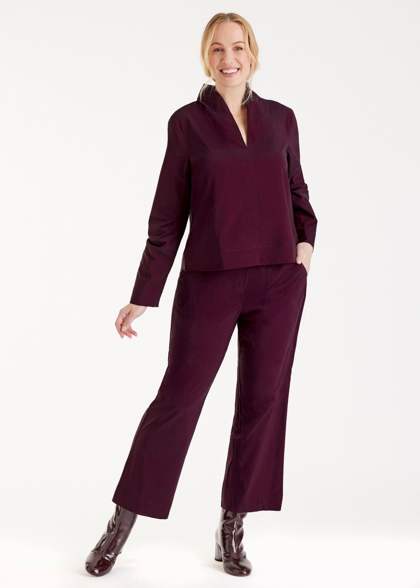 Bluse JIBRYX V - Ausschnitt und langem Arm - FOX'S - Fashion