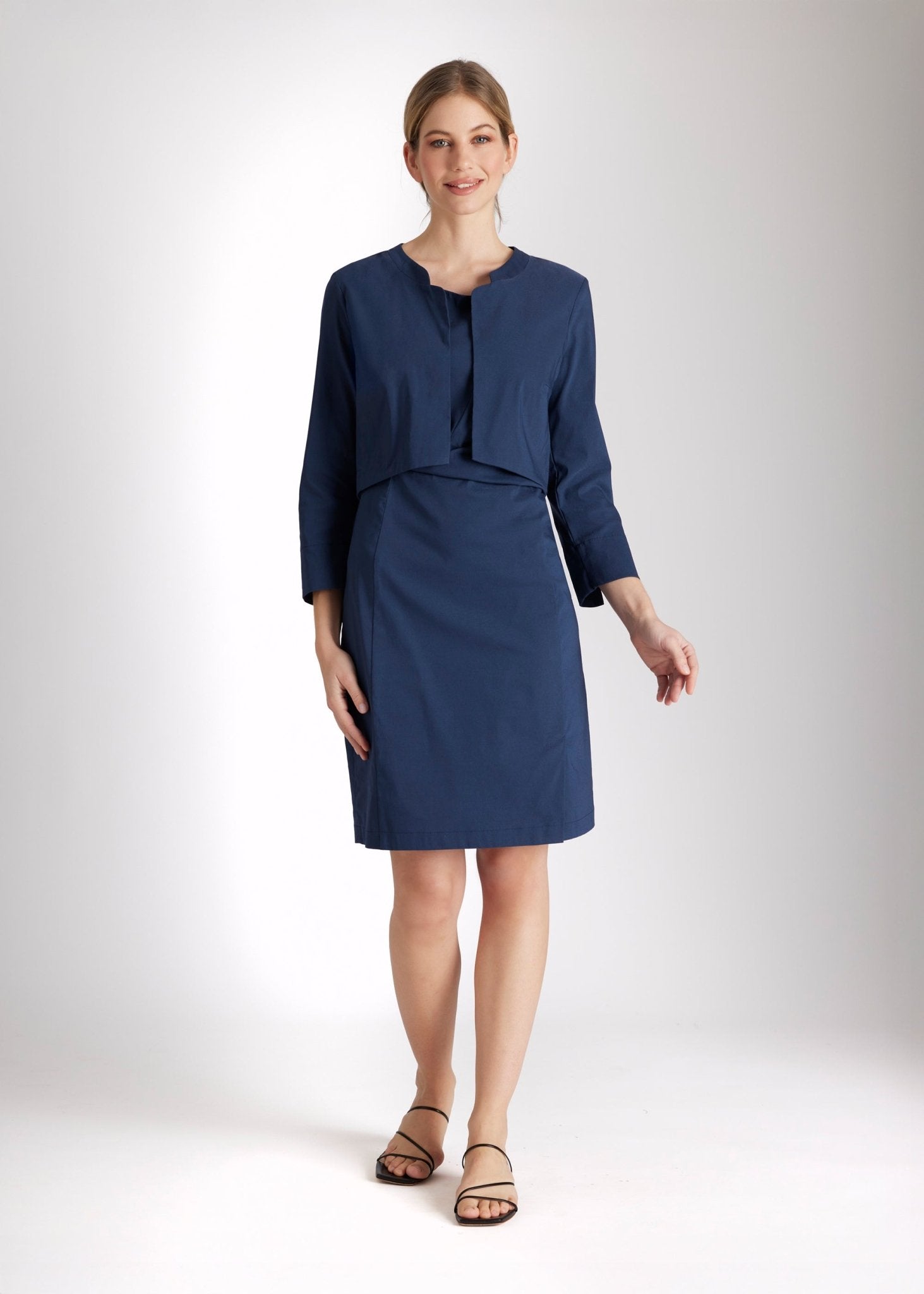 Bolero MYAGO aus Baumwollmix mit Elasthan und 3/4 - Arm - FOX'S - Fashion