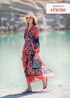 Coming Soon! Langes, tailliertes Kleid YIJE aus 100 % Baumwolle - FOX'S - Fashion