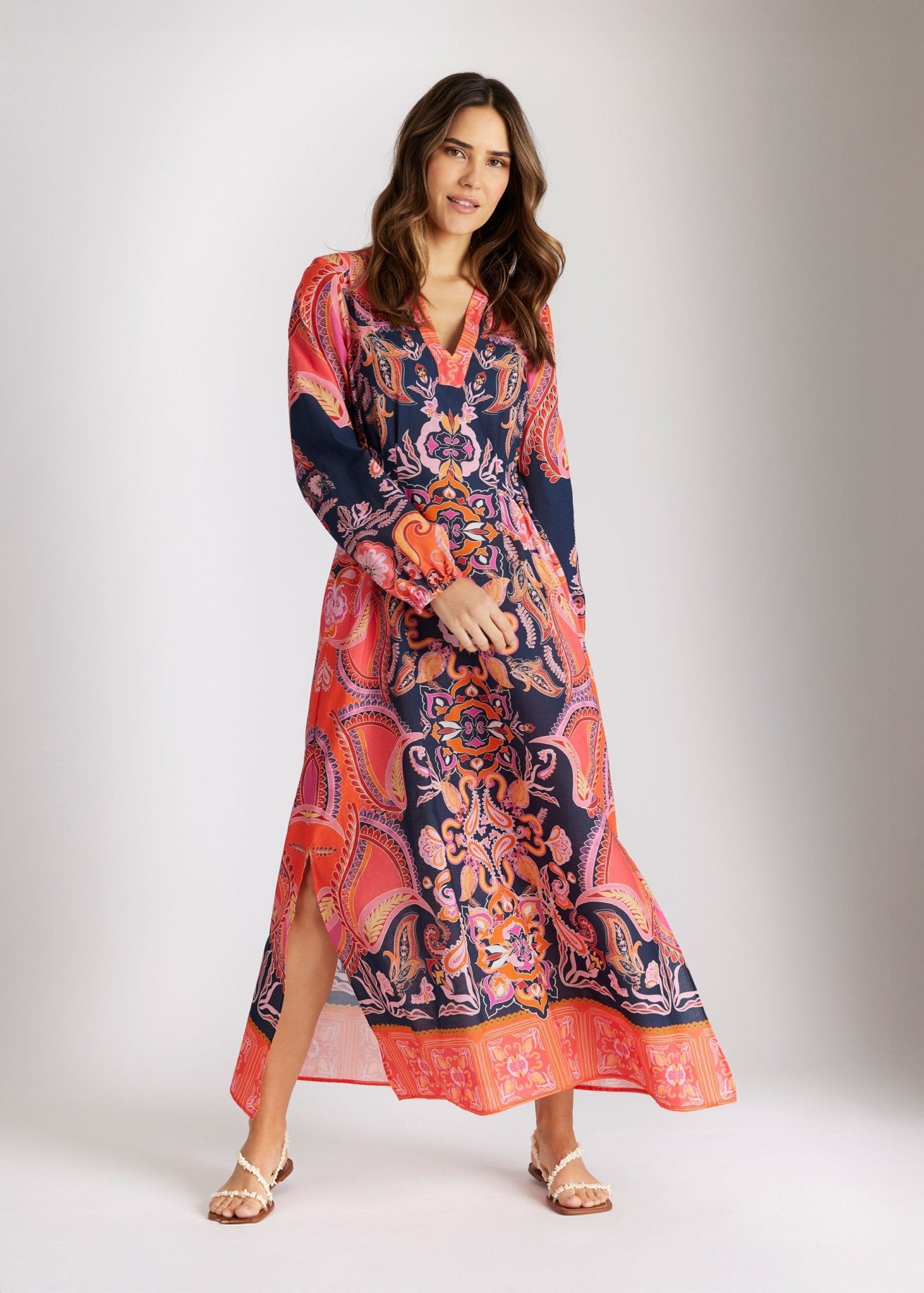 Coming Soon! Langes, tailliertes Kleid YIJE aus 100 % Baumwolle - FOX'S - Fashion