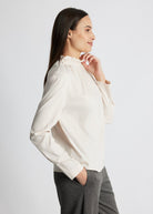 Gerade Bluse BLYNA aus leichtem Baumwoll-Mix mit Stretch - FOX'S-Fashion