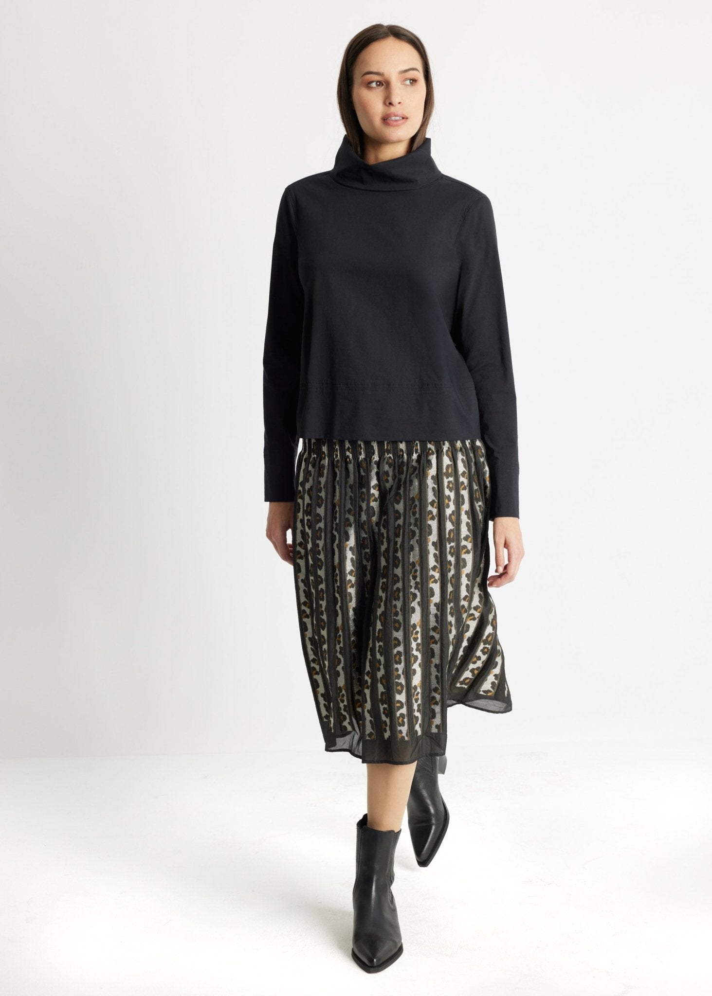 Gerade Bluse BRIZCO aus leichtem Baumwoll-Mix mit Stretch - FOX'S-Fashion