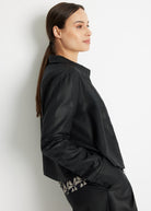 Gerade Hemdjacke ZANZIA aus 100 % Baumwolle - FOX'S-Fashion