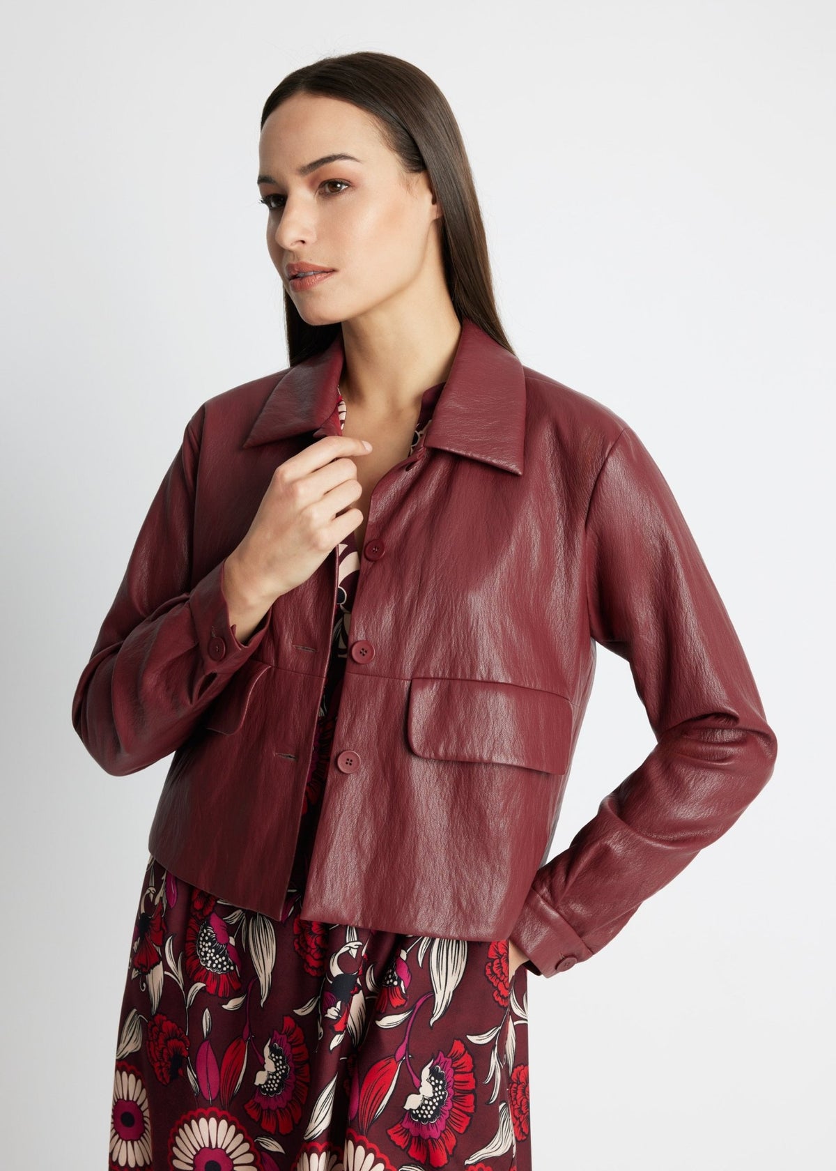 Gerade Jacke WIATA aus Lederimitat - FOX'S-Fashion