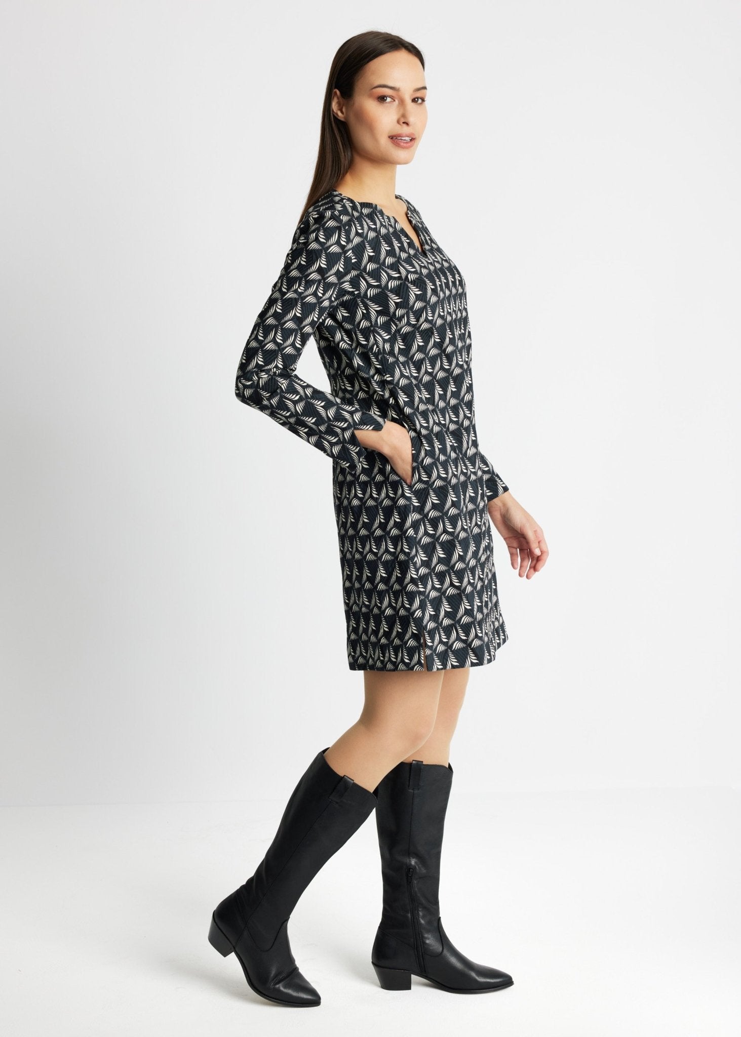 Gerade Tunika ELOYA aus Viskose-Mix - FOX'S-Fashion