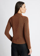 Gerades Shirt POETRA aus fein geripptem Viskose-Mix - FOX'S-Fashion