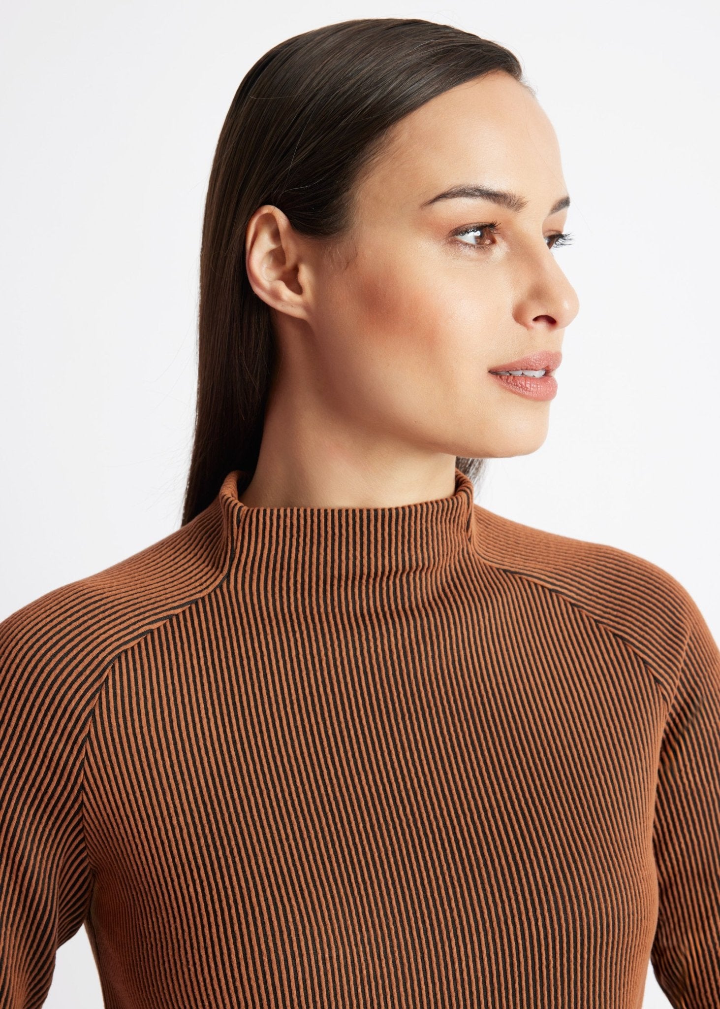Gerades Shirt POETRA aus fein geripptem Viskose-Mix - FOX'S-Fashion