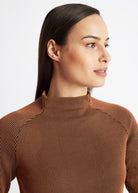 Gerades Shirt POETRA aus fein geripptem Viskose-Mix - FOX'S-Fashion