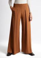Hose QUKASEI aus glattem Viskosejersey mit weitem Bein - FOX'S-Fashion