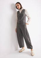 Hose WAHOSSA aus meliertem Viskose-Baumwoll-Mix im Barrel-Fit - FOX'S-Fashion