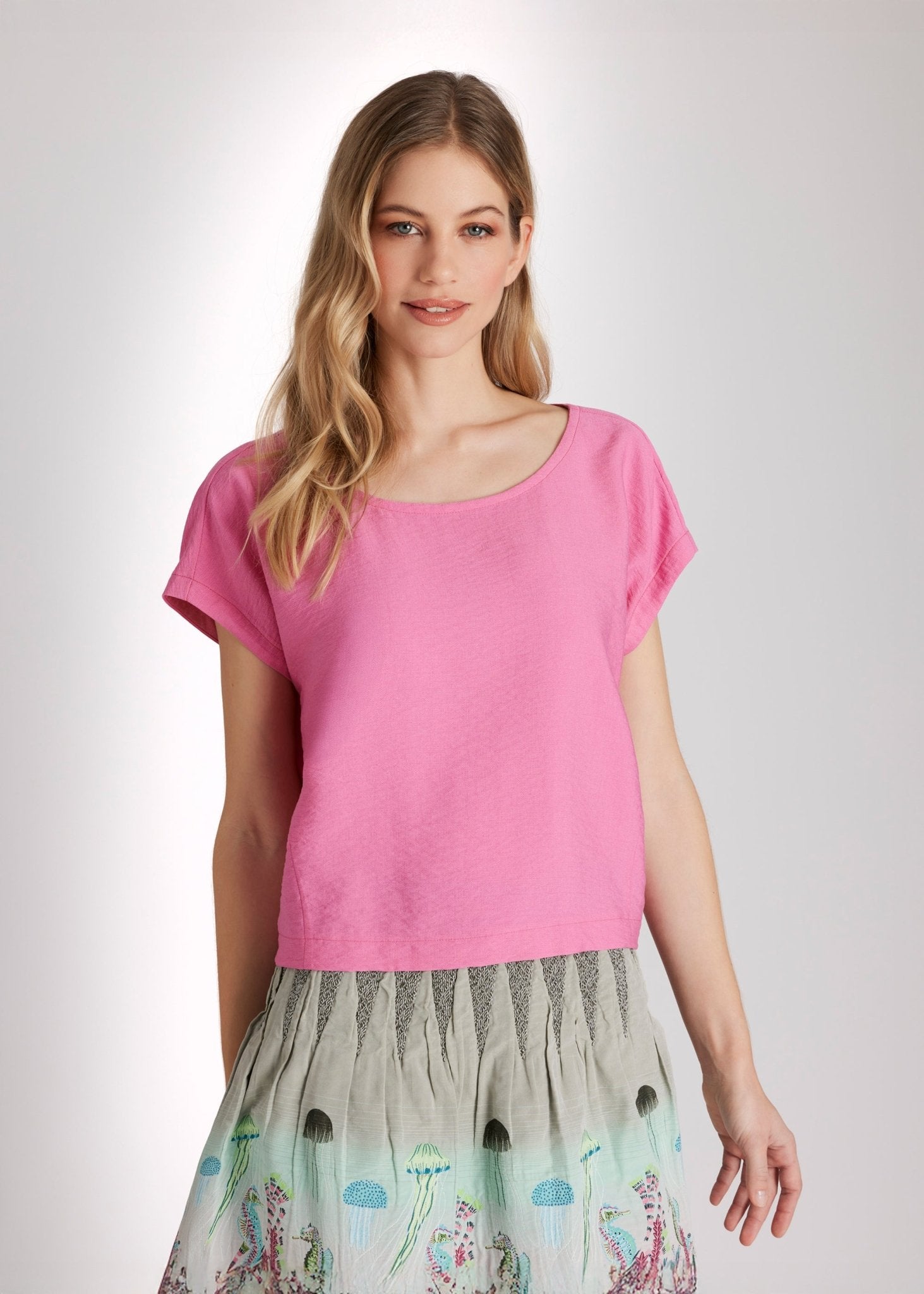 Kastiges Shirt NUTOPI aus Rayon mit Abnähern - FOX'S - Fashion