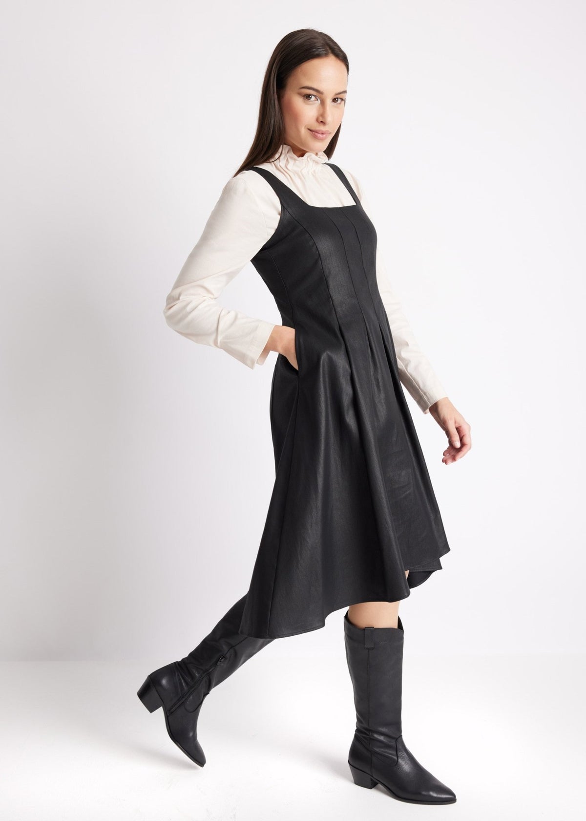 Kleid ZANSUI aus 100 % Baumwolle in A-Linie - FOX'S-Fashion