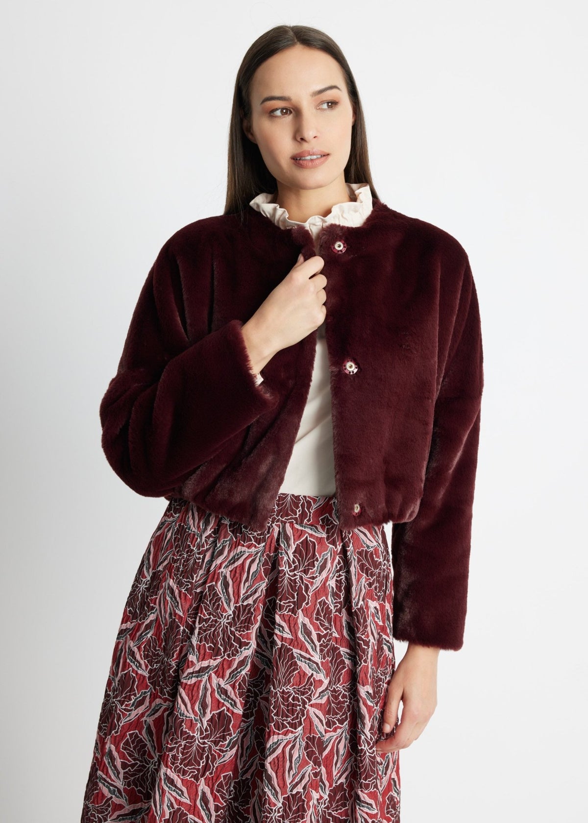 Kurze Jacke TEXAVO aus Kunstfell - FOX'S-Fashion