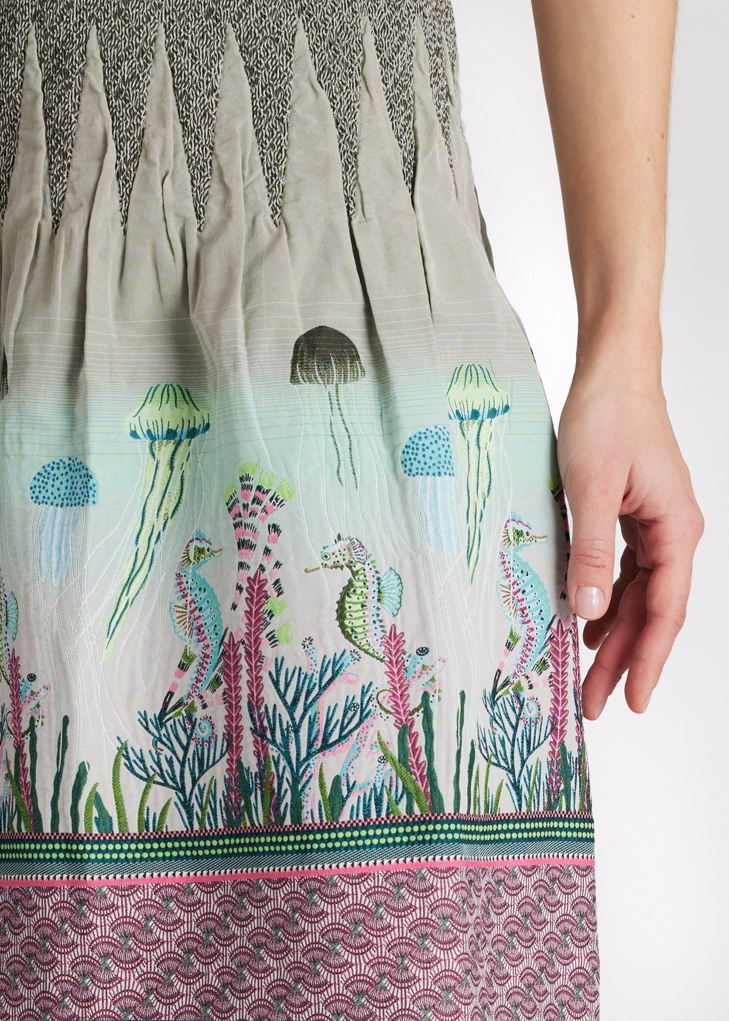 Kurzer One Size Rock LACROS-S mit Gummibund und Meeresmuster in Pink