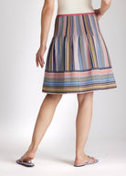 Kurzer One Size Rock LACROS-S mit Gummibund und Streifenmuster in Orange