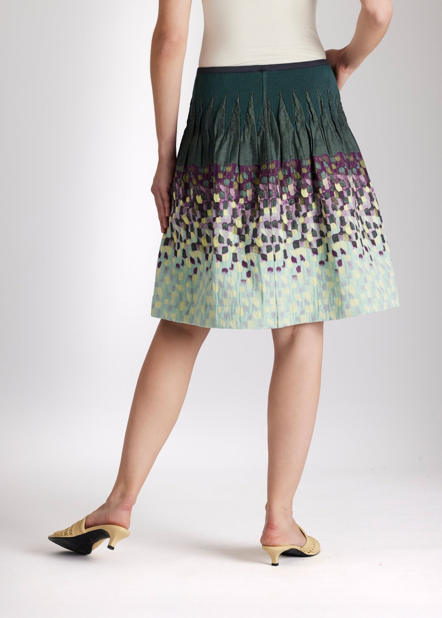 Kurzer One Size Rock LACROS-S mit Gummibund und Fleckenmuster in Grün