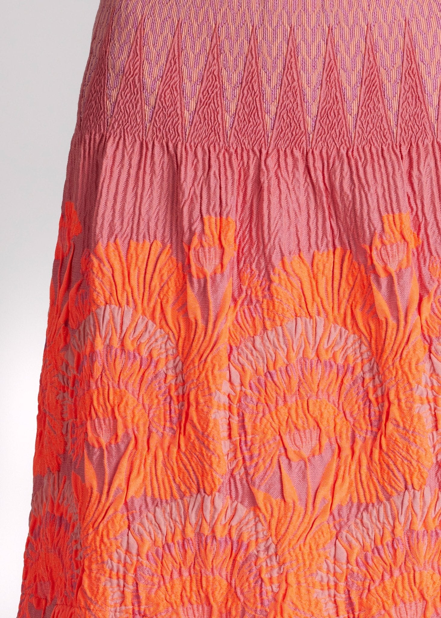 Kurzer One Size Rock LACROSSI-S mit Gummiband und Blumenmuster in Orange