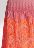 Kurzer One Size Rock LACROSSI-S mit Gummiband und Blumenmuster in Orange