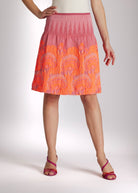 Kurzer One Size Rock LACROSSI-S mit Gummiband und Blumenmuster in Orange