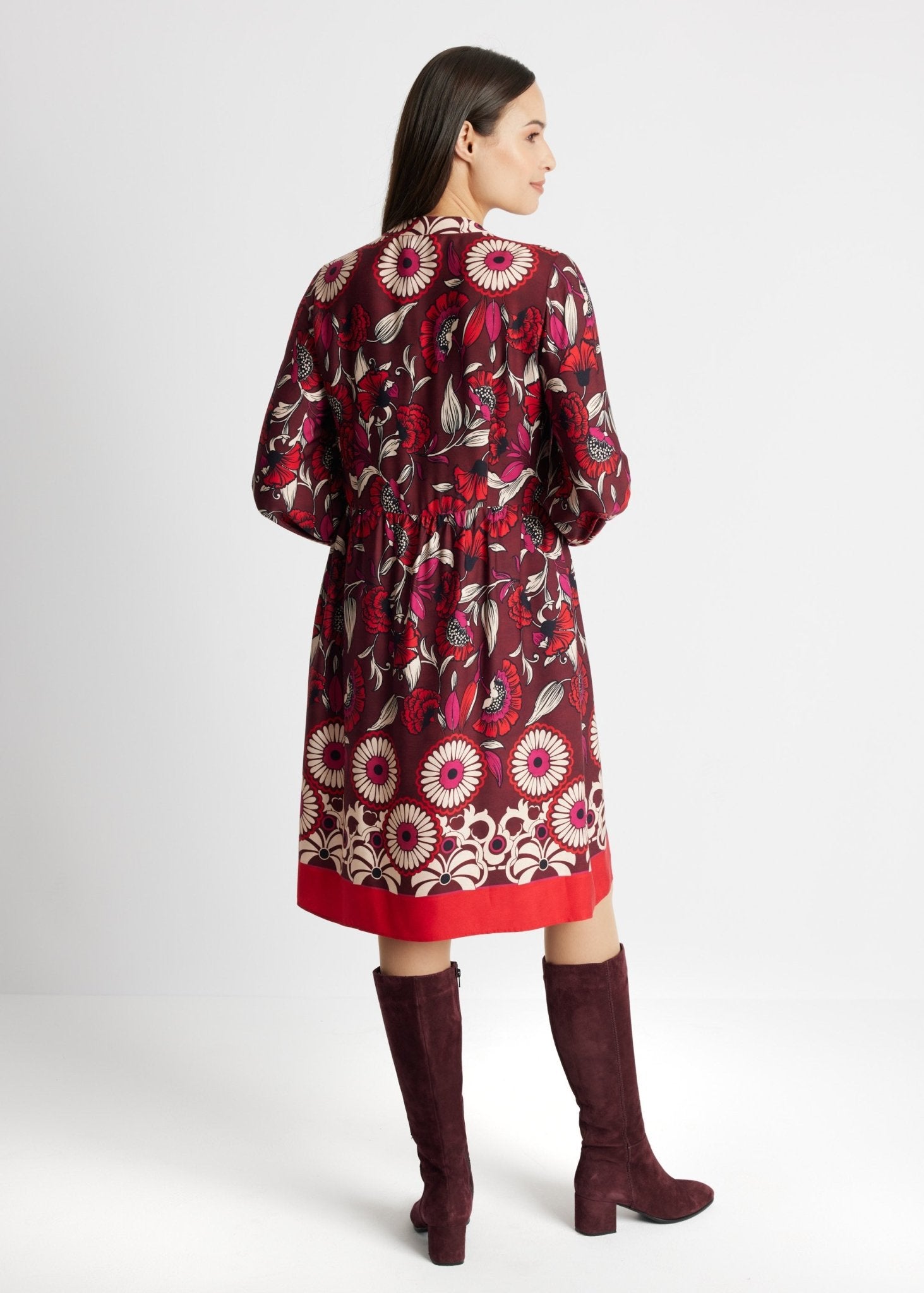 Kurzes Kleid VALUNA aus 100 % Viskose in leichter A-Linie - FOX'S-Fashion
