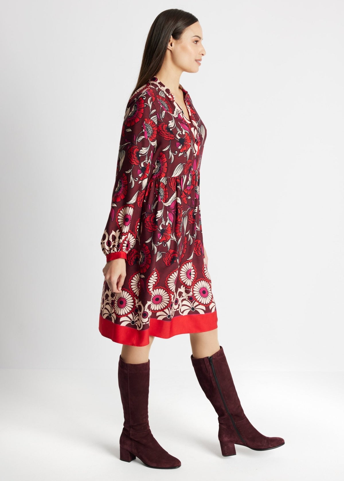 Kurzes Kleid VALUNA aus 100 % Viskose in leichter A-Linie - FOX'S-Fashion