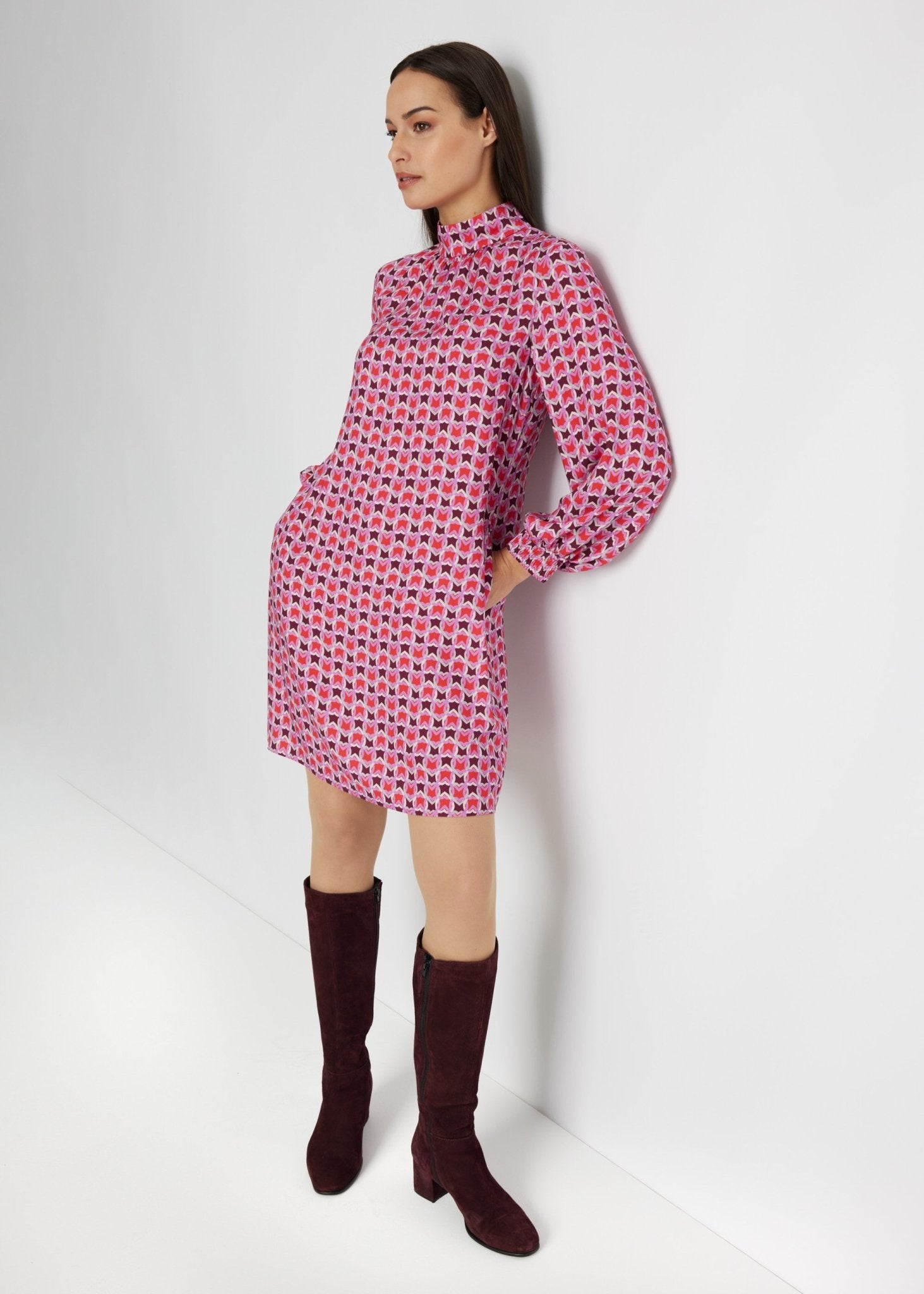 Kurzes Kleid VYBYLIA aus 100 % Viskose in A-Linie - FOX'S-Fashion