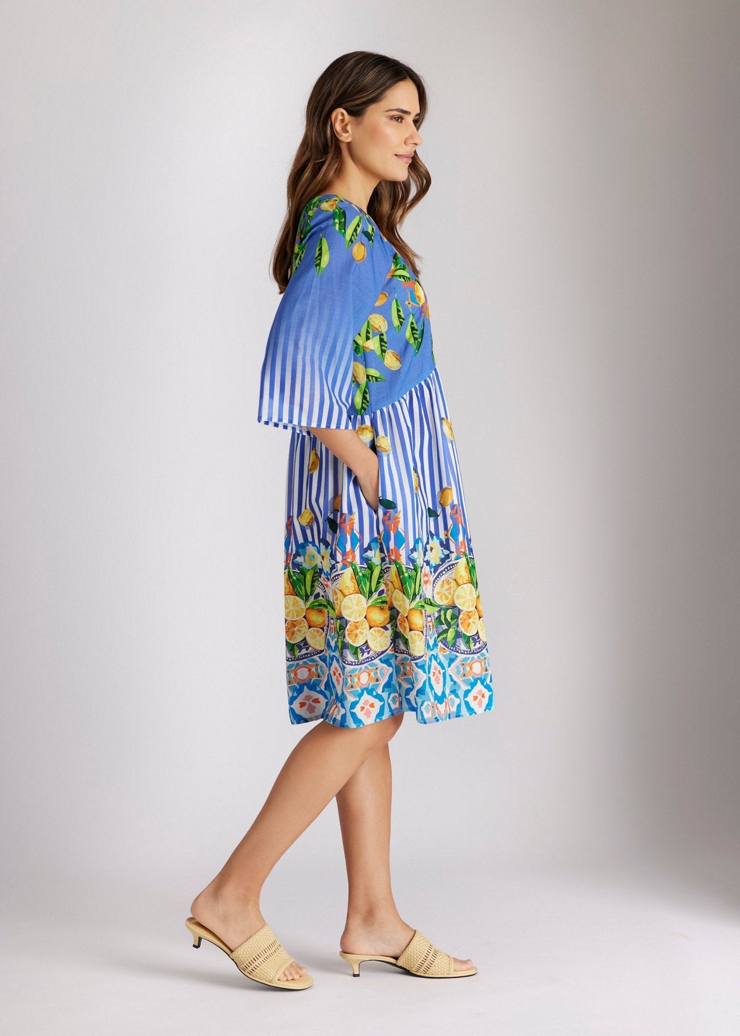 Kurzes Kleid YIJANA aus 100 % Baumwolle in A - Linie - FOX'S - Fashion