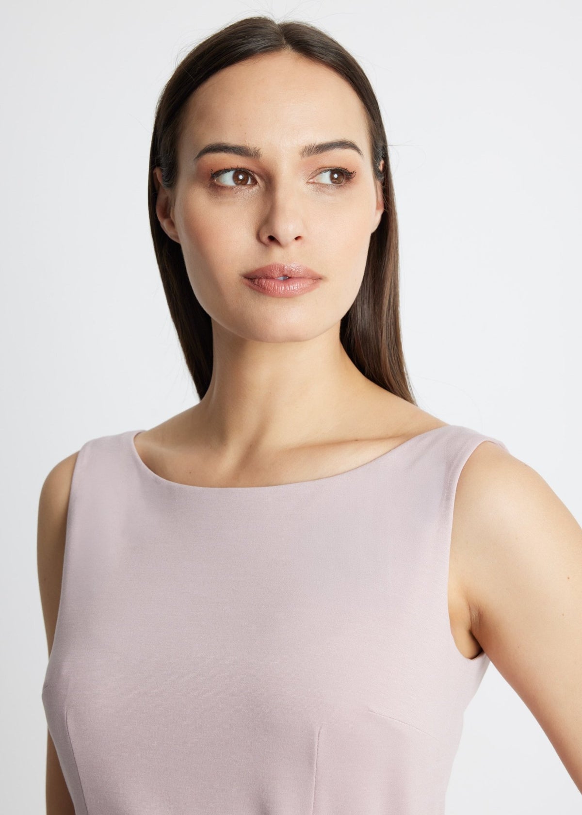 Langes Kleid SELONGIA im Patch aus Viskosejersey und Taft - FOX'S-Fashion