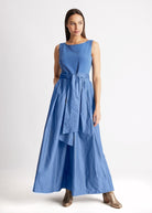 Langes Kleid SELONGIA im Patch aus Viskosejersey und Taft - FOX'S-Fashion