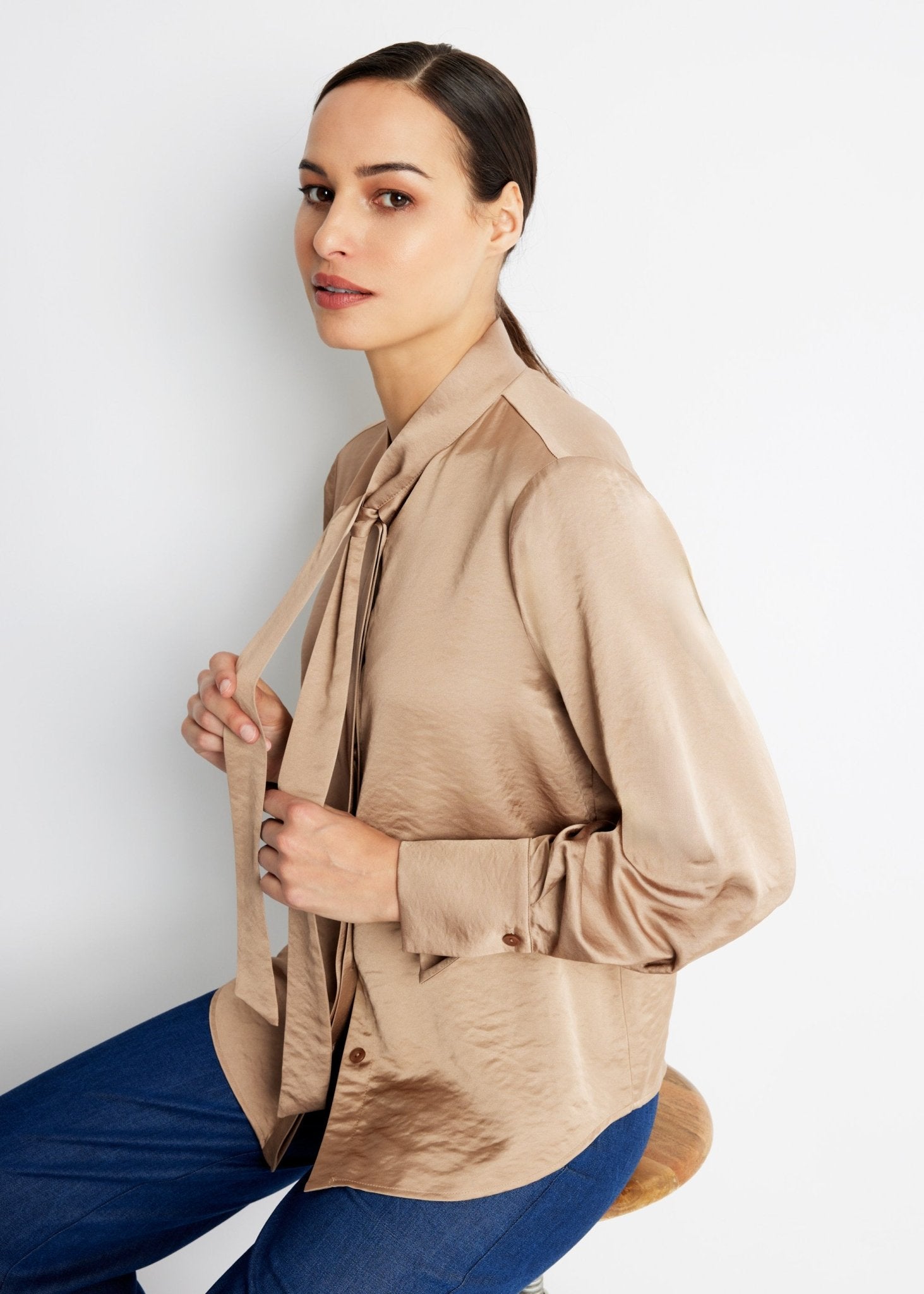 Legere Bluse GLUSIA aus Viskose-Mix mit Knopfleiste - FOX'S-Fashion