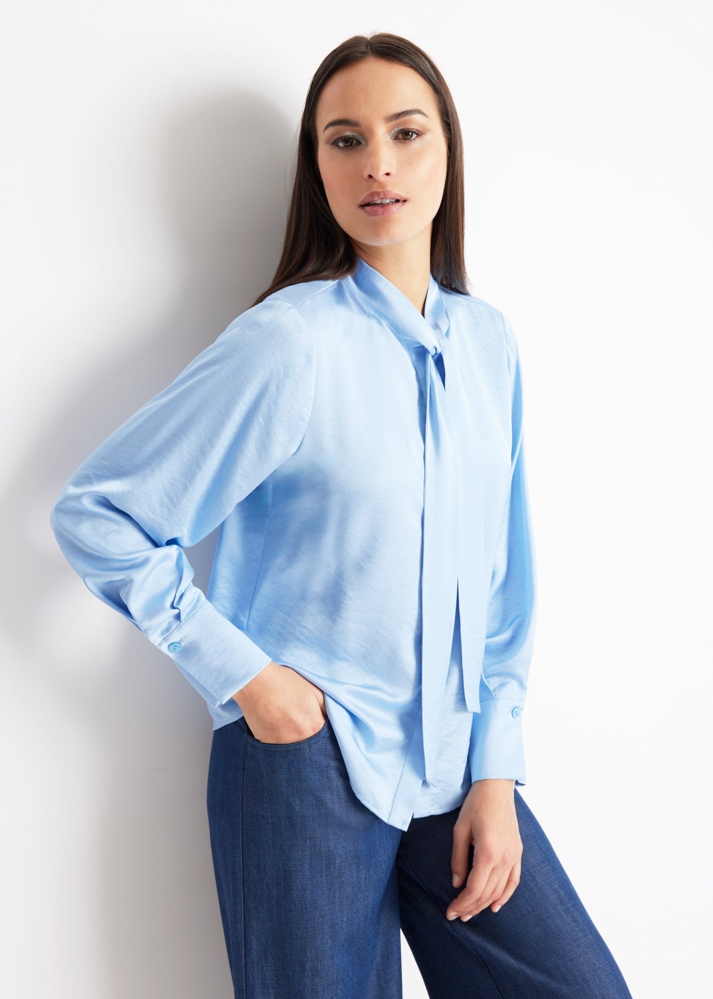 Legere Bluse GLUSIA aus Viskose-Mix mit Knopfleiste - FOX'S-Fashion