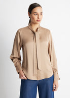 Legere Bluse GLUSIA aus Viskose-Mix mit Knopfleiste - FOX'S-Fashion