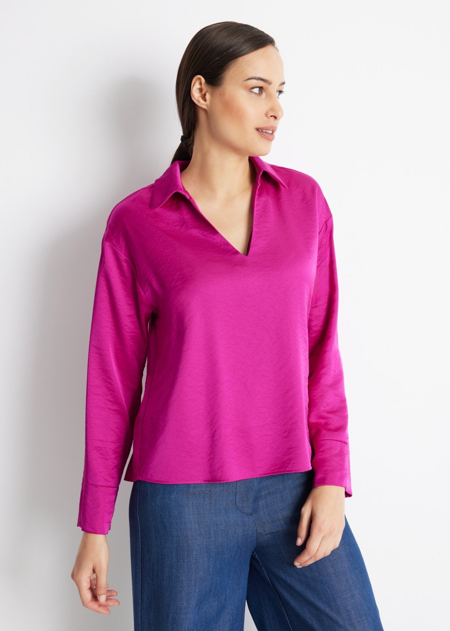 Legere Bluse GLYNCH aus Viskose-Mix mit Rückenpasse - FOX'S-Fashion