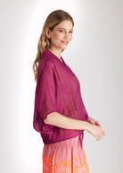 Legere Bluse NEVONA aus Tencel - Mix mit Bindedetail - FOX'S - Fashion