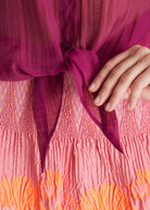 Legere Bluse NEVONA aus Tencel - Mix mit Bindedetail - FOX'S - Fashion