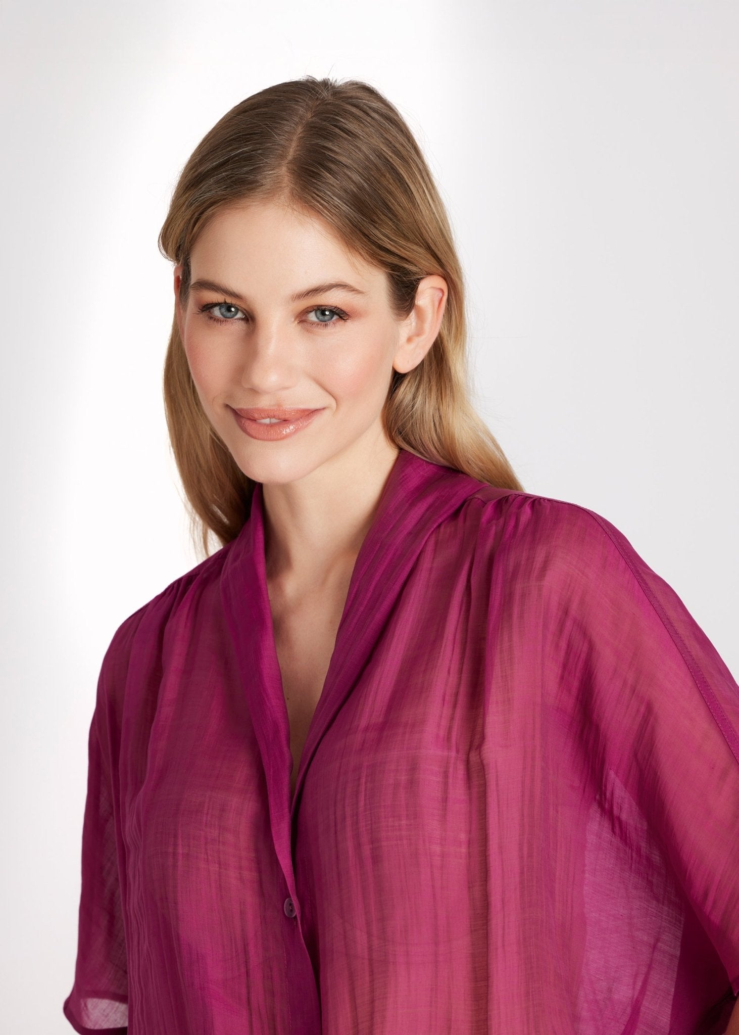 Legere Bluse NEVONA aus Tencel - Mix mit Bindedetail - FOX'S - Fashion