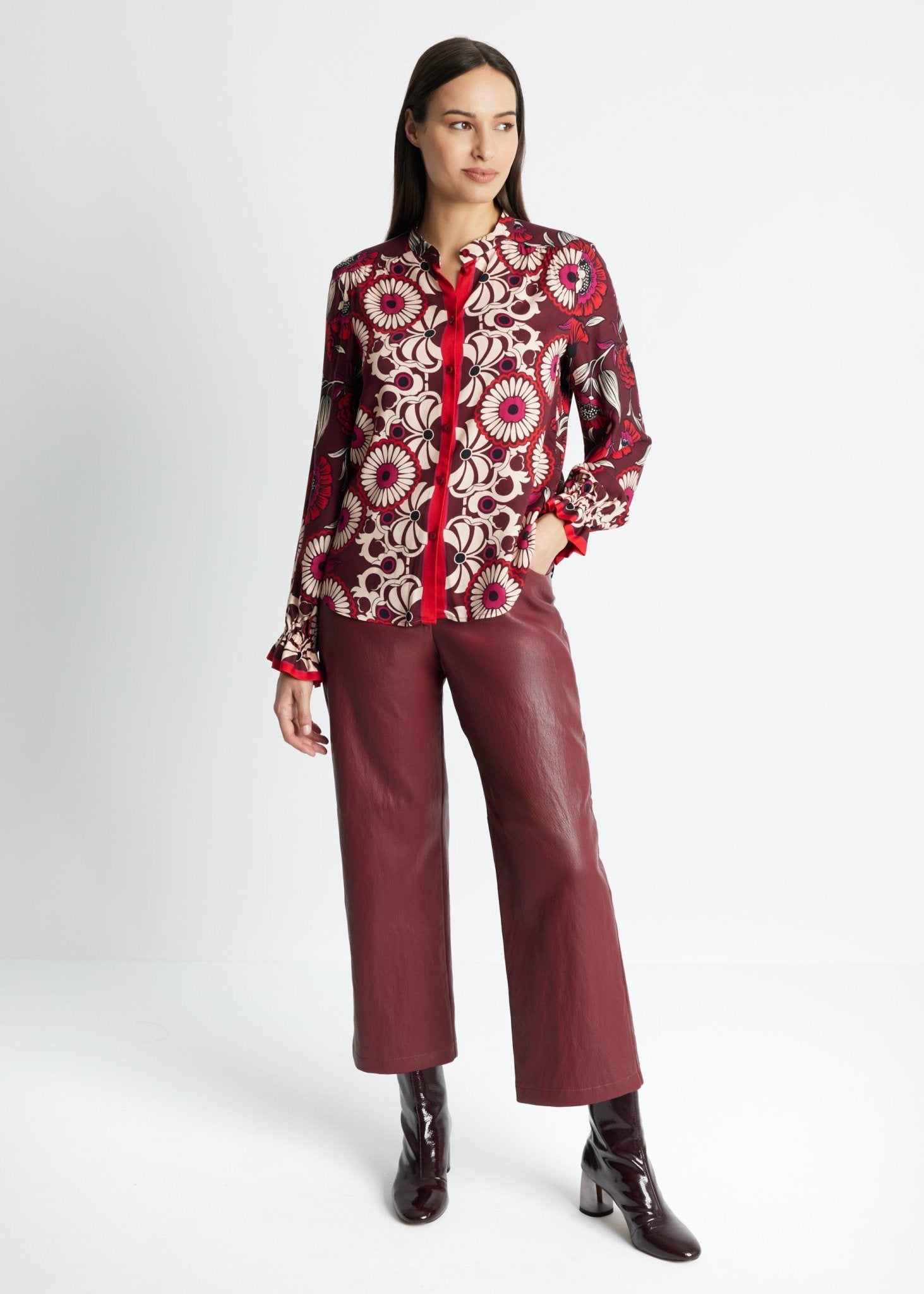 Legere Bluse VALYRA aus 100 % Viskose - FOX'S-Fashion