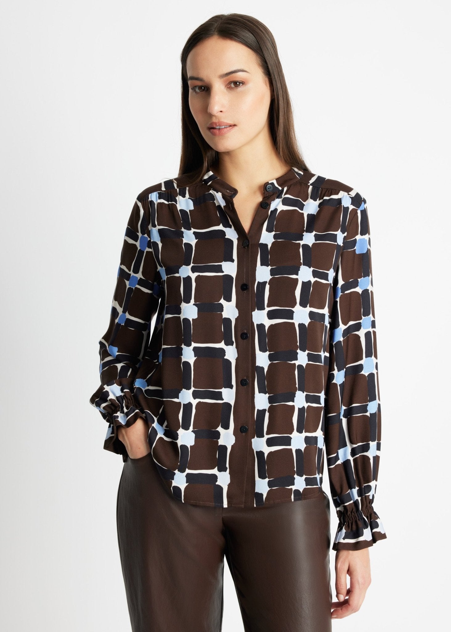 Legere Bluse VALYRA aus 100 % Viskose - FOX'S-Fashion
