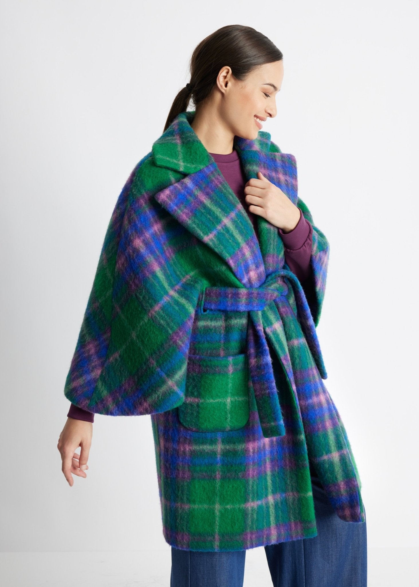 Legere Cape-Jacke KAPILARI aus Schurwolle - FOX'S-Fashion