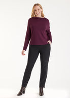 Legeres Langarmshirt CISQUIT aus Viskose - Jersey mit Wasserfallkragen - FOX'S - Fashion