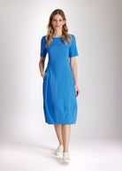 Legeres Midi - Kleid KYROBAO aus Baumwollmix mit leichter O - Form - FOX'S - Fashion