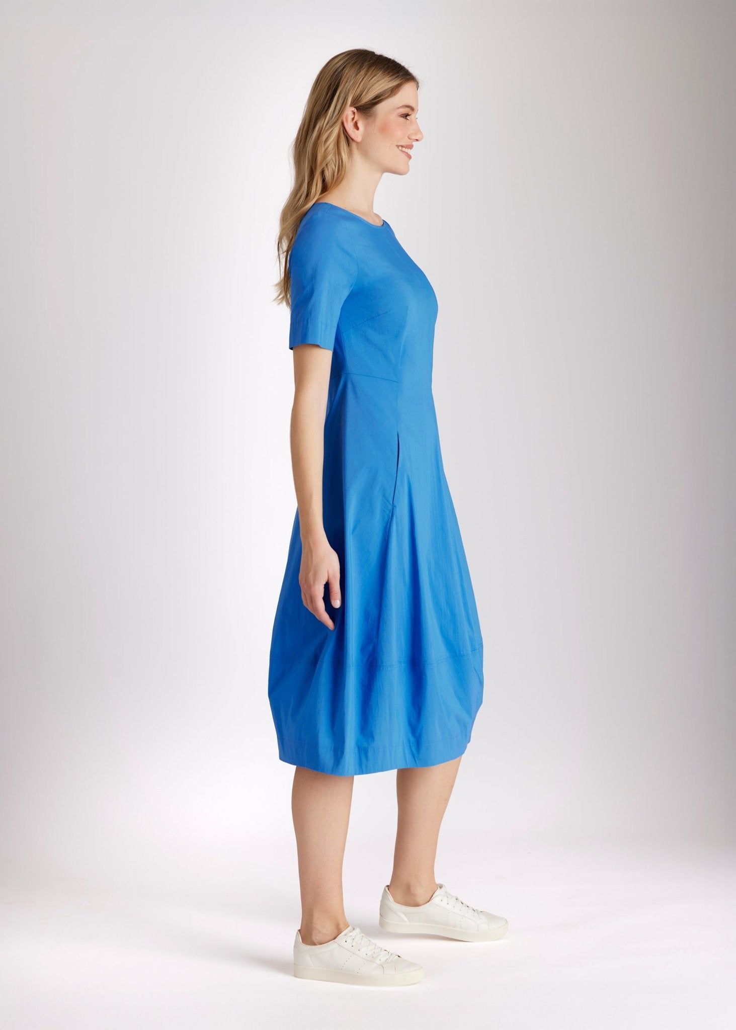 Legeres Midi - Kleid KYROBAO aus Baumwollmix mit leichter O - Form - FOX'S - Fashion