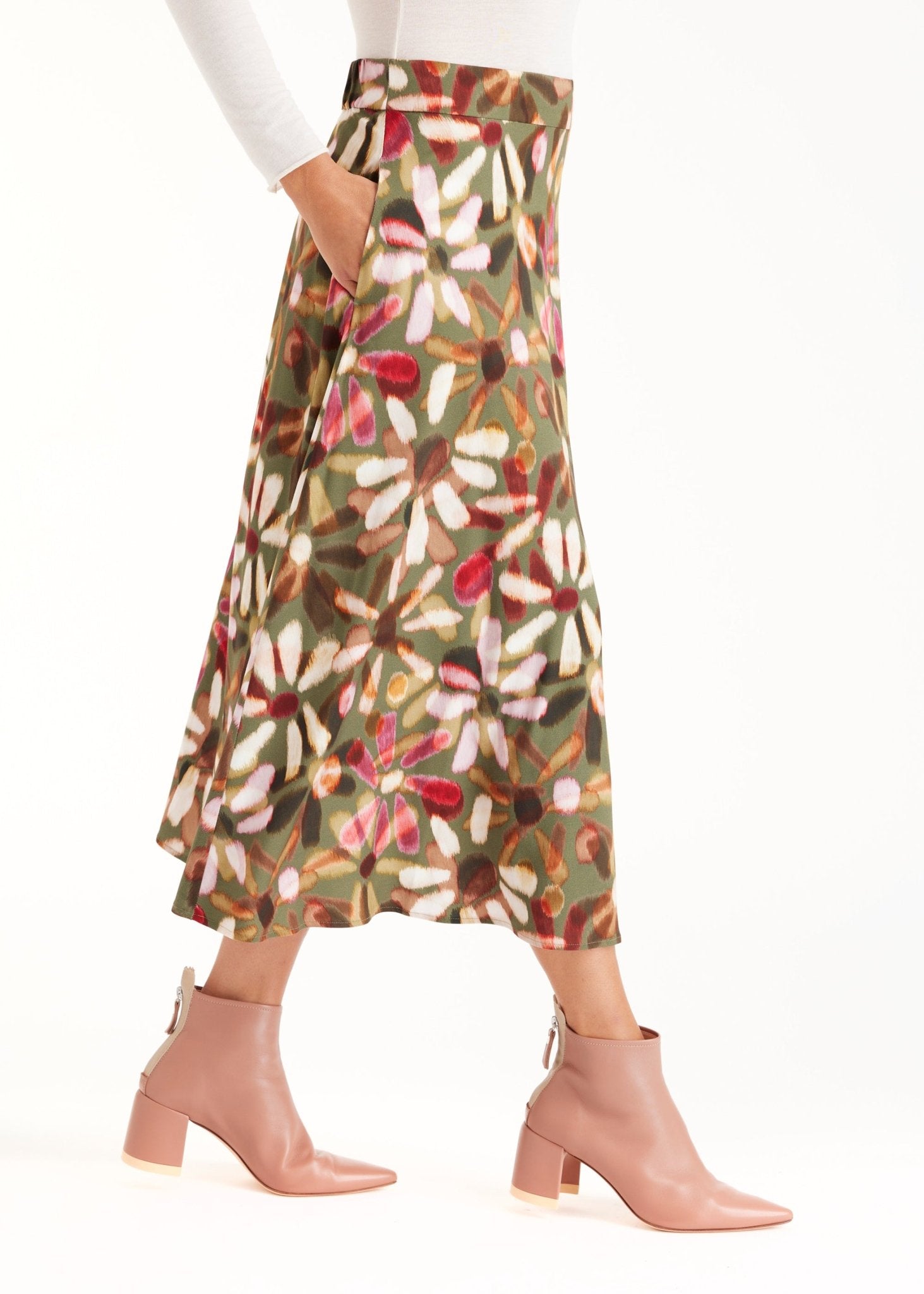 Midi - Rock NATYRO mit Eingrifftaschen - FOX'S - Fashion